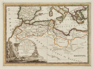 Antique Map "Le Coste di Barbaria ovvero I Regni di Marocco di Fez" Cassini,1797 - Picture 1 of 6