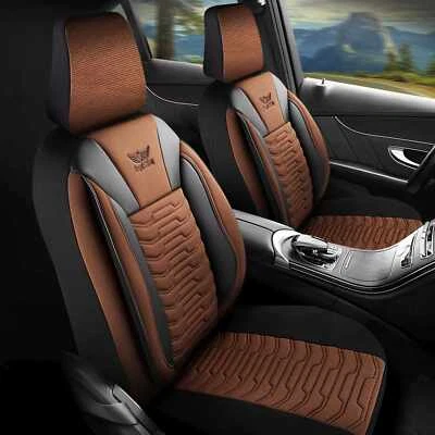 Seat Cover Fits Subaru Justy in Black Brown 768N033 - Image 1 of 4