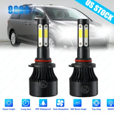 Lâmpadas de farol baixo de LED branco para Toyota Sienna 2004 2005 2006 2007 - 2010 - Imagem 1 de 4