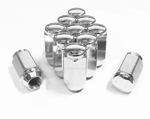 20x CHROME LUG NUTS 7/16 DUPLEX ACORN LONG 7/8" HEX XL TALL CHEVY BUICK OLDS GM - Picture 1 of 2