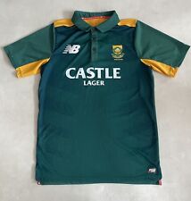 Vintage South Africa Cricket Castle Lager Short Sleeve Shirt Pit to Pit 20”