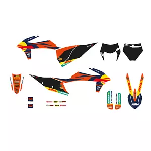 Kit adesivi grafiche Ktm Exc Excf 2020 - 2023 Ktm Sx Sxf 125 2019 - 2022 Factory - Foto 1 di 2