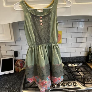 Matilda Jane 435 Peaceful Plains Olive-Green Dress Girls Size 10 Camp - Picture 1 of 4