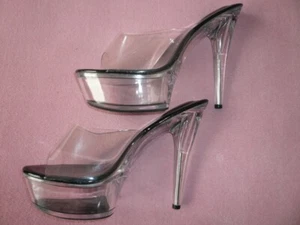 Pleaser high Heels getragen Gr 42 mit 5 cm Plateau, Absatz 15,5 cm zum Ganzanzug - Bild 1 von 12