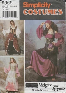 Simplicity 9966 Outlander Prinzessin Renaissance Zigeuner Kostüm Misses Muster UC - Bild 1 von 6