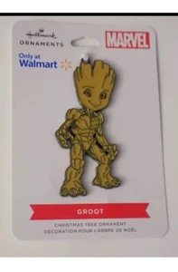 Wal-Mart Hallmark 2022 Marvel Groot adorno de Navidad plano de metal - Imagen 1 de 2