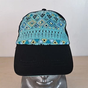 AZTEC PRINT YOUTH ADJUSTABLE STRAPBACK BASEBALL HAT/CAP, BLACK, OUTDOOR/SPORTS - Picture 1 of 14