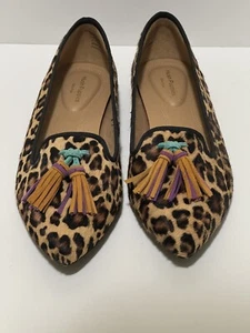 Hush Puppies Damen Sadie Quaste Slipper Leopard Kalbsfell flach Größe US7,5 - Bild 1 von 6