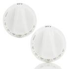 2 Pcs Wb03k10036 Thermostat Knob Replacement Part White For Ge & Hotpoint