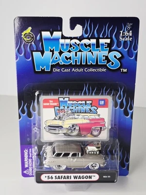 Muscle Machines - Safari Wagon 1956 plateado - diecast 1:64 - Chase - neumáticos blancos Foto 1 de 4
