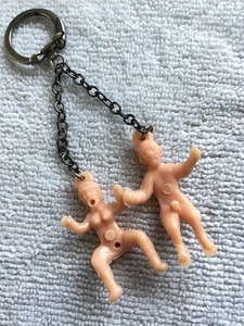 Vintage Erotica Sexual Position Figure Keychain Novelty Adult Humor - Picture 1 of 5