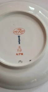 KPM Berlin + FR Rex Untertasse KPM Reichsapfel gemarktet WW1,  RAR gut, weitere! - Bild 1 von 9