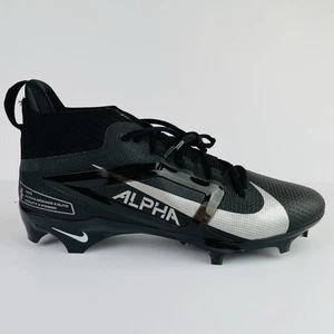 Nike Alpha Elite 4 Menace Football Cleats Black Silver FD7036-002 Men's Size 11 - Picture 1 of 8