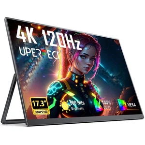 UPERFECT 17.3" 120Hz Gaming Monitor 4K Portable Monitor Kickstand Display For PS - Picture 1 of 10