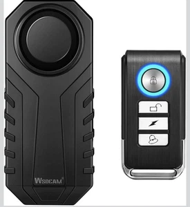 WSDCAM 113dB Fahrrad Alarm Funk Vibration Bewegungssensor Wasserdicht Motorrad  - Bild 1 von 8