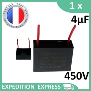 Engine Starter Capacitor 4μF 450V Wire CBB61 4uF SH 450VAC - Picture 1 of 6