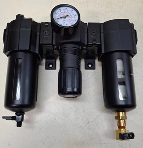 Pneumatic 3 Can Combination Filter, Air Pressure Regulator, Oiler 150 P.S.I. Max - Picture 1 of 13