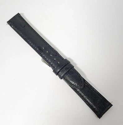 16mm Black Ostrich Watch Band - USA  - Image 1 of 4
