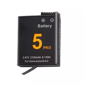 High Capacity 2100mAh Replacement Extra Battery for DJI Osmo Action 5/4/3 Camera - Picture 1 of 4