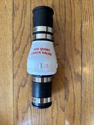 Zoeller 30-0241 PVC 1-1/2 "Quiet" Check Valve  1/2lb Spring NEW - Image 1 of 4