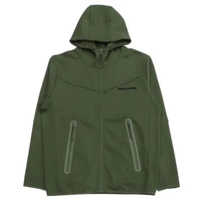 Pink and Dolphin Olive Green Black Long Sleeve Full Zip Script Hoodie NEW 2XL - Image 1 of 4