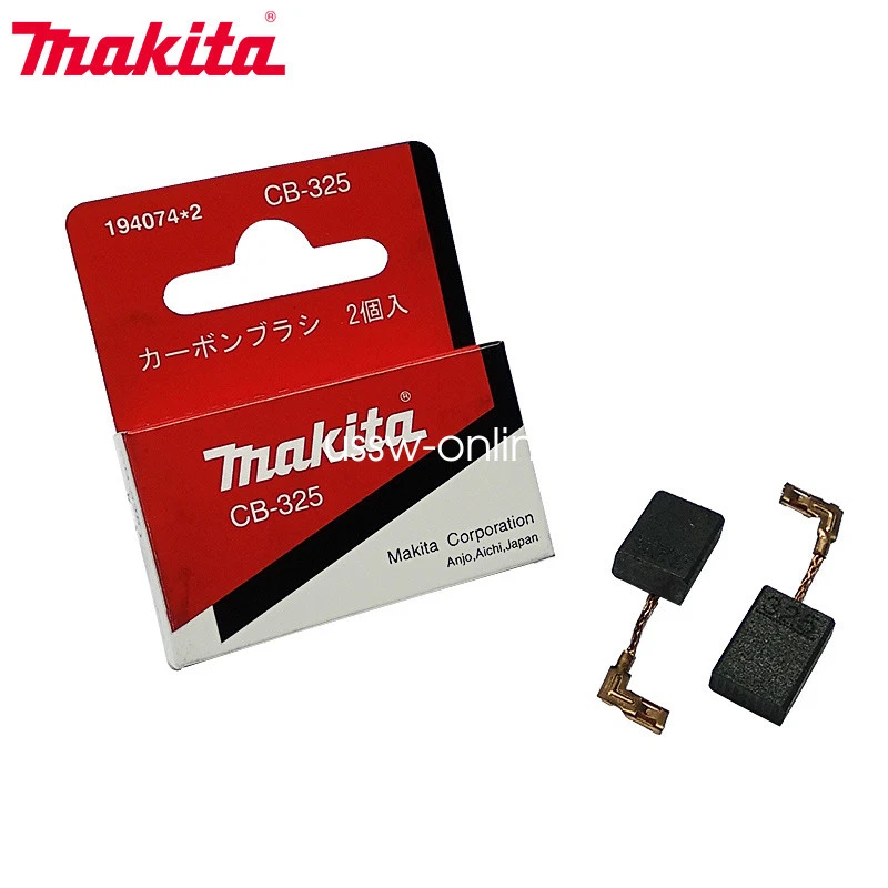 Cepillos de carbono originales Makita 16x11x5 mm corte automático para motor eléctrico 194074-2 Foto 1 de 2