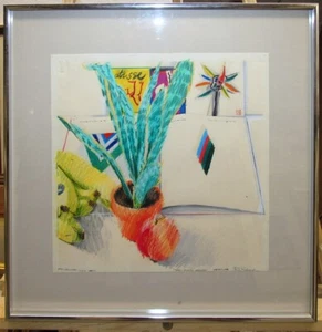 Phil Richards 1977 Pastel Still Life "Franco-American Landscape" Listed Canadian - Picture 1 of 11