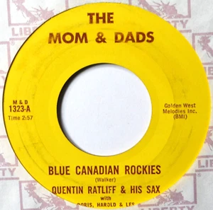 The Moms & Dads Blue Canadian Rockies Private Label Instrumental VG 45 7" Vinyl - Picture 1 of 3