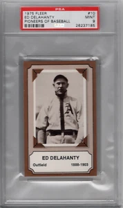 1975 FLEER PIONEERS OF BASEBALL #10 Ed Delahanty PIONEERS OF BASEBALL PSA - Picture 1 of 2