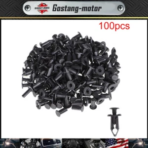 8mm Hole Auto Fender Bumper Push Pin Clips Plastic Rivets Fastener 100Pcs - Bild 1 von 9