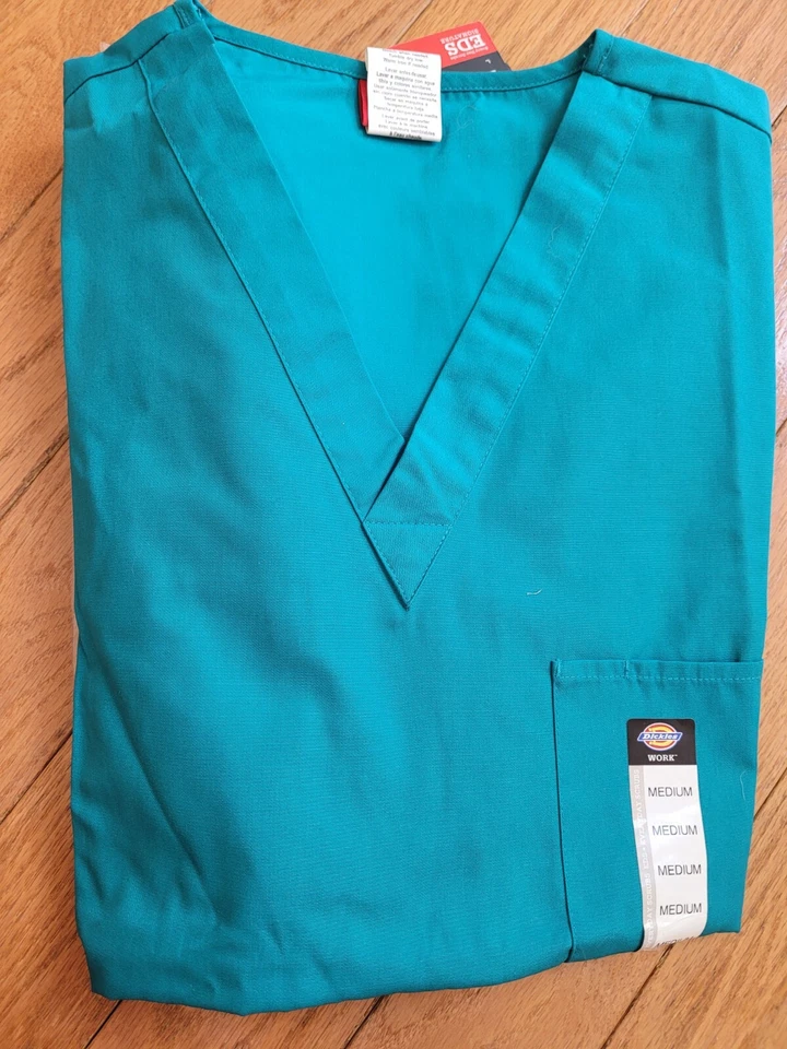 Conjunto de Top Médico y Pantalones Dickies Verde Azulado Mediano Foto 1 de 1