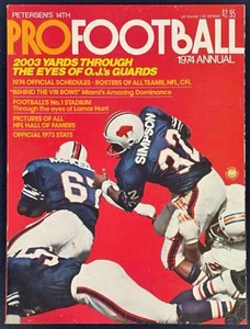 1974 PETERSEN'S PRO FOOTBALL JAHRESZEITSCHRIFT OJ SIMPSON BUFFALO BILLS SCHÖN - Bild 1 von 2