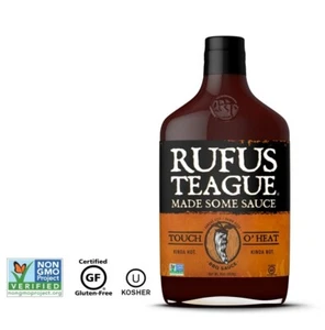 SALSA DE BARBACOA RUFUS TEAGUE TÁCTIL O' HEAT 16 oz 354 g natural sin gluten sin transgénicos - Imagen 1 de 4