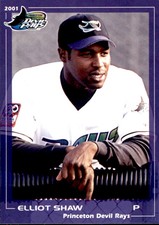 2001 Princeton Devil Rays Grandstand #26 Elliot Shaw Vallejo California CA Card