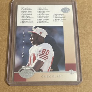 1995 Leaf Checklist Jerry Rice San Francisco 49ers #188 HOF