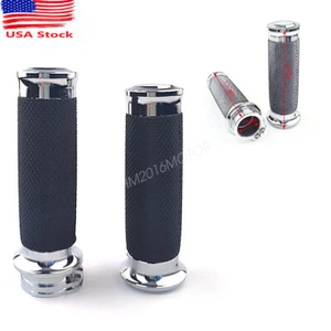 1" Handlebar End Hand Grips Fit For Kawasaki Vulcan VN 1700 Voyager Vaquero - Picture 1 of 5