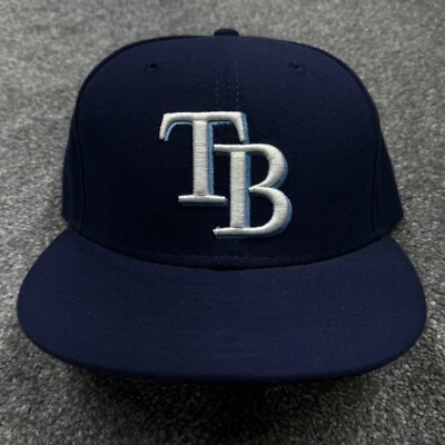 Tampa Bay Rays Hat Cap Fitted 7 1/4 New Era Blue MLB Baseball Vintage USA TB - Image 1 of 4