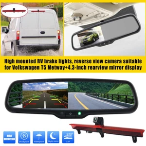 Rückfahrkamera+4.3" Rückspiegel Monitor für VW T5 Transporter Caravelle Multivan - Picture 1 of 23