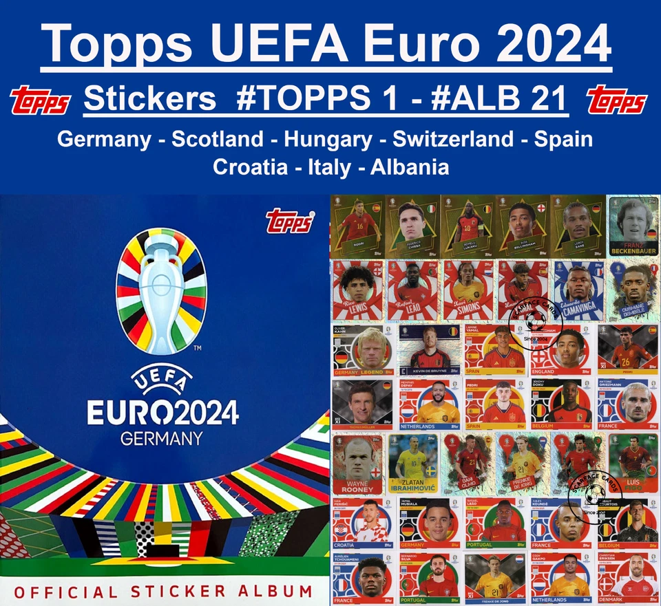 Topps UEFA Euro 2024 Stickers  #TOPPS 1 - #ALB 21 - Image 1 of 1