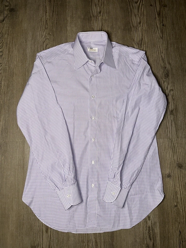 Brioni Dress Shirt Made In Italy 100% Cotton Button Down Mens Size 39 15 1/2 - Image 1 of 4