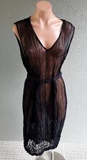 💜 TS Sheer Sleeveless Belted Tunic Dress Black Size 20 Buy7=FreePost L999