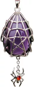 Spyder Star Pendant Necklace - Anne Stokes Gothic Crystal Keepers Spider - Picture 1 of 1