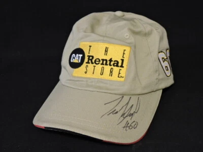 TRAVIS KVAPIL NASCAR TRICK HAND SIGNED #60 ADDINGTON RACING CAT RENTAL HAT COA - Image 1 of 3