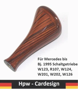 ZEBRANO HOLZ WOOD Schalthebel Schaltknauf Mercedes W124 W201 W126 manuell - Picture 1 of 4