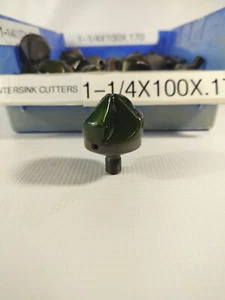 (1) Threaded Stop Countersink 1-1/4" 100° .170 3FL HSS w/ Removable Pilot 3/8-24 - Picture 1 of 6