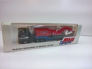 AMW 1:87 Mercedes Lkw mit Anhänger,Bagger, in OVP#353 - Bild 1 von 1