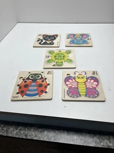 Quokka lot of 6 wooden animal puzzles for children - Picture 1 of 7