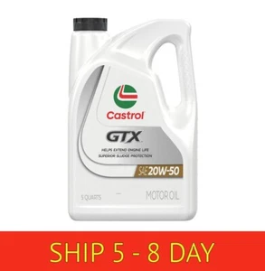Castrol GTX 20W-50 Conventional Motor Oil, 5 Quarts, (wa)..... - Picture 1 of 12
