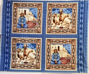 Panel 36" x44" Indian life + Horses In South West - Picture 1 of 5