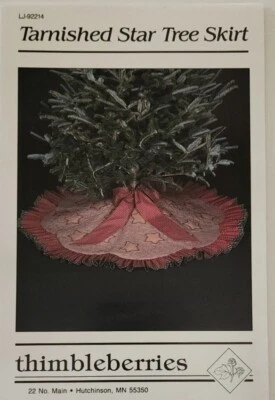 New Thimbleberries TARNISHED STAR TREE SKIRT Christmas Sewing Quilt Pattern 52" - Image 1 of 2